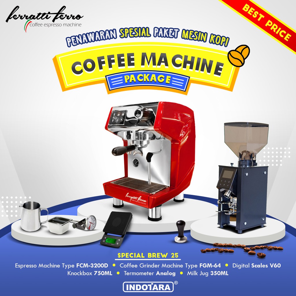 Paket mesin kopi Espresso Special Brew 24 - 25 - 26