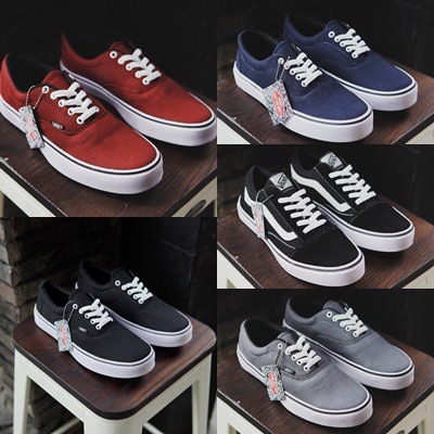 Jual SEPATU VANS PRIA AUTHENTIC FULL BLACK HITAM POLOS WHITE PUTIH ...