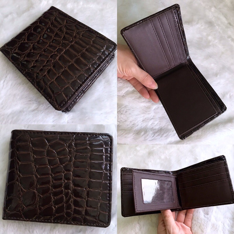 Dompet lipat unisex / dompet murah lipat croco wanita pria / dompet croco kulit imitasi keren