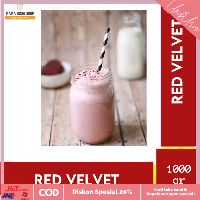

⭐COD⭐ Bubuk Red Velvet / Red Velvet Milkshake / Red Velvet Drink (1kg)