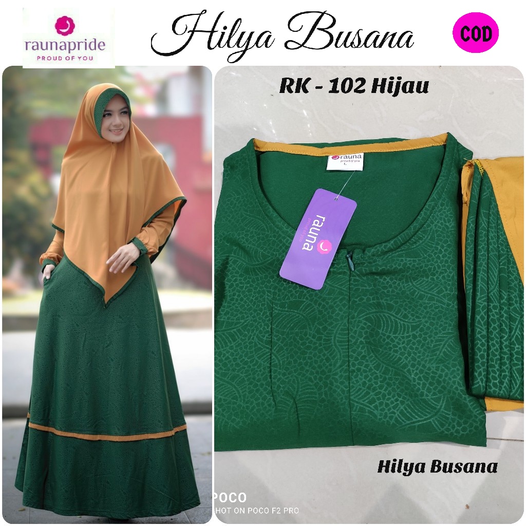 Dress Muslim Syar'i / Gamis Rauna / RK- 102 / Fashion Muslim