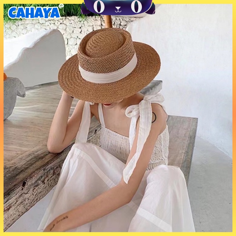 CAHAYA Topi Pantai Wanita Pelindung UV - Summerhat Pantai Import T111