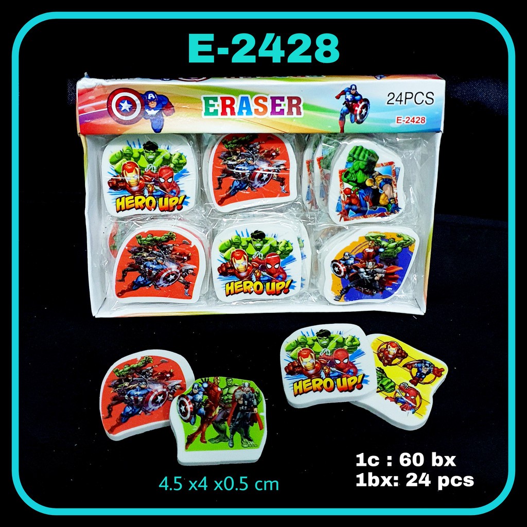 

MJ Penghapus E-2428 Marvel Superhero / Penghapus Pensil / Eraser (24 pcs)