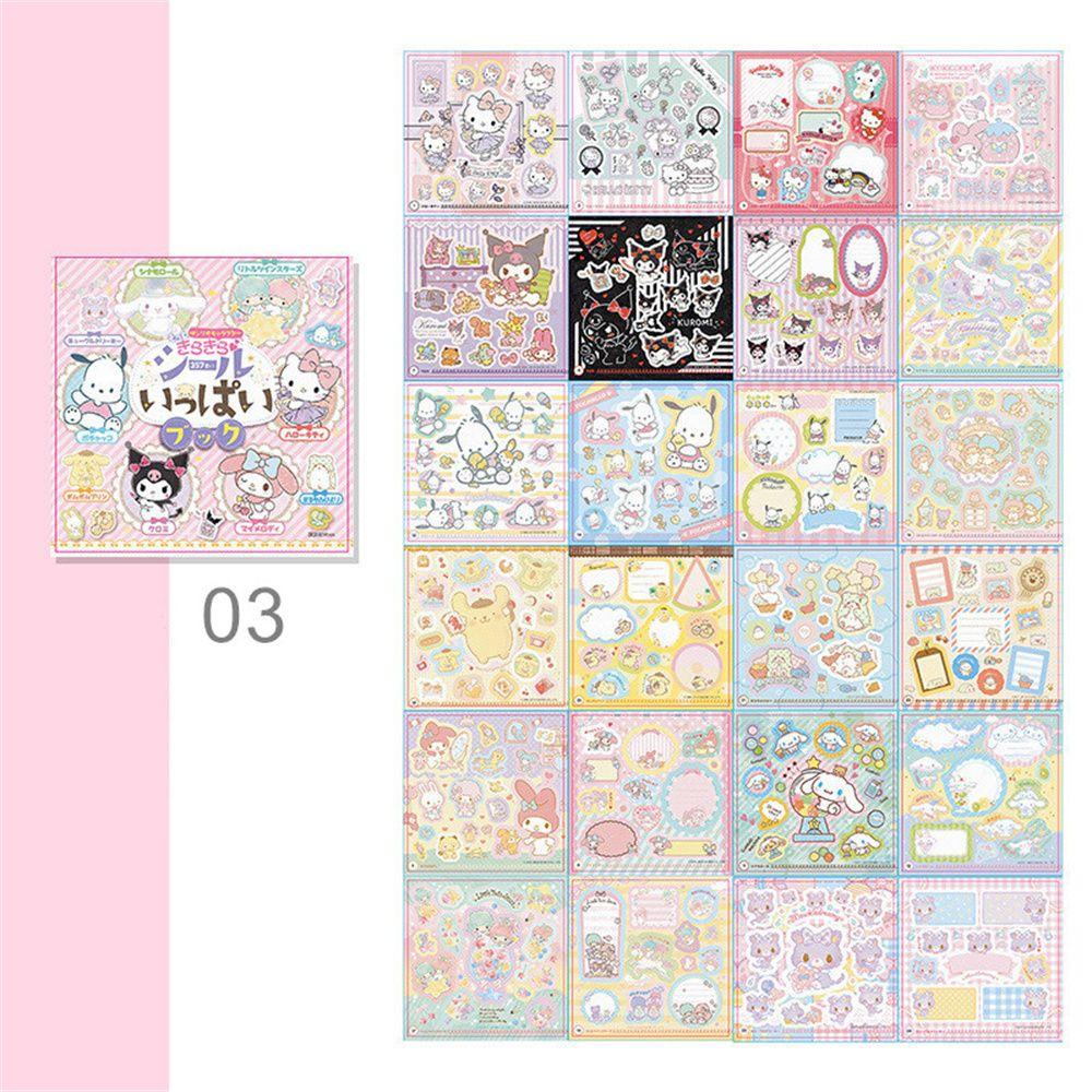 LANFY Japanese Sticker Book Planner Cartoons Sticker Decorative Stickers Kawaii Journal Stationery Album Stick DIY Diary 24 Sheets Scrapbooking