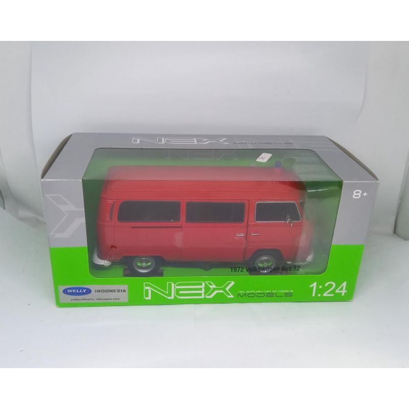 Diecast Miniatur Mobil VW Volkswagen Kombi Jadul 1:24