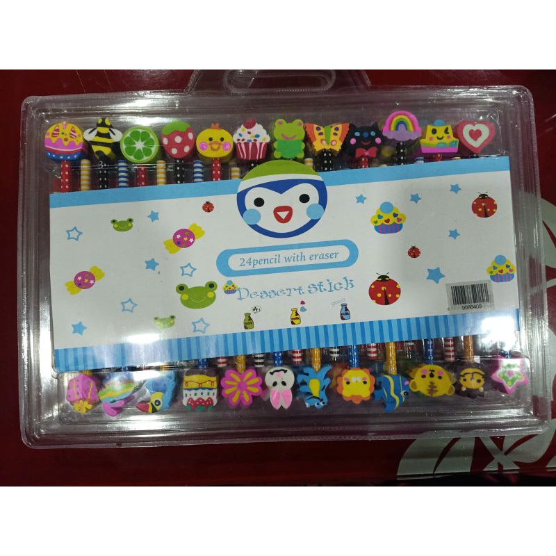 

Pensil Plus Penghapus Karakter Isi 24 pcs