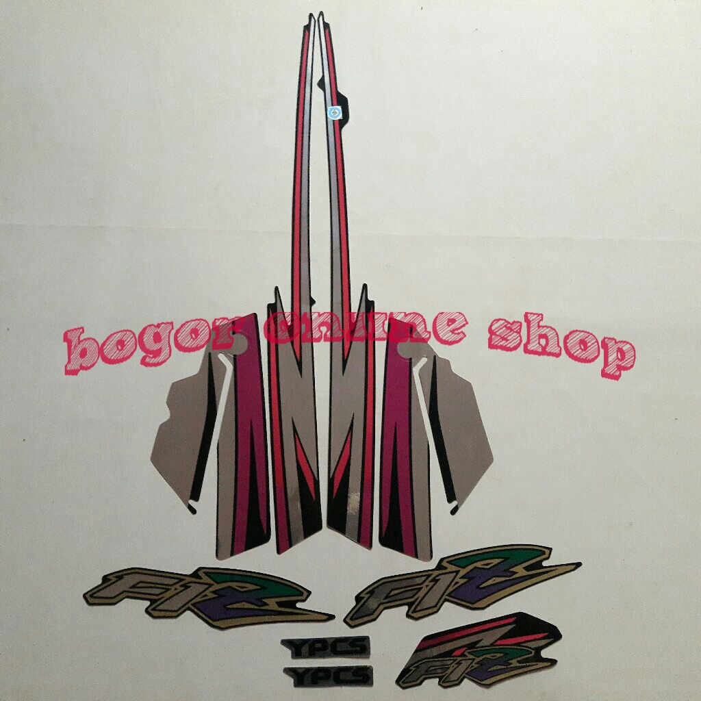 stiker motor striping body lis f1zr 1996 hitam-ungu
