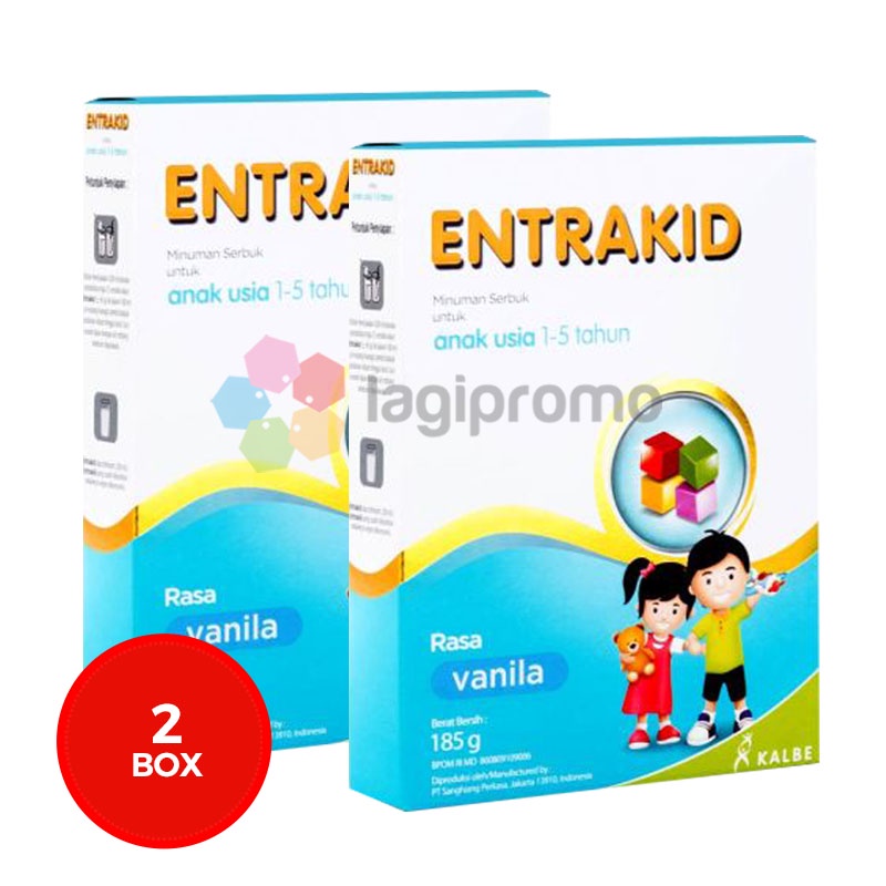 

Kalbe Entrakid Vanila 185 gr Susu Penambah Berat Badan Anak - 2 Box