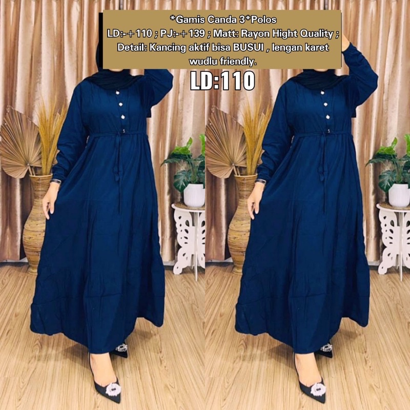 Gamis Canda 3 / Gamis Rayon Good Quality / Gamis Rayon BUSUI / Gamis Rayon Super / Gamis Rayon tali / Gamis Rayon Murah / Gamis Rayon Premium / Gamis Rayon Simple / Gamis Harian