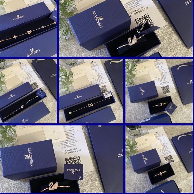 Terbaru.. GELANG SWAROVSKI - SWAROVSKI BRACELET ORIGINAL 100% NECKLACE KALUNG SWAN ICONIC VINCENZO