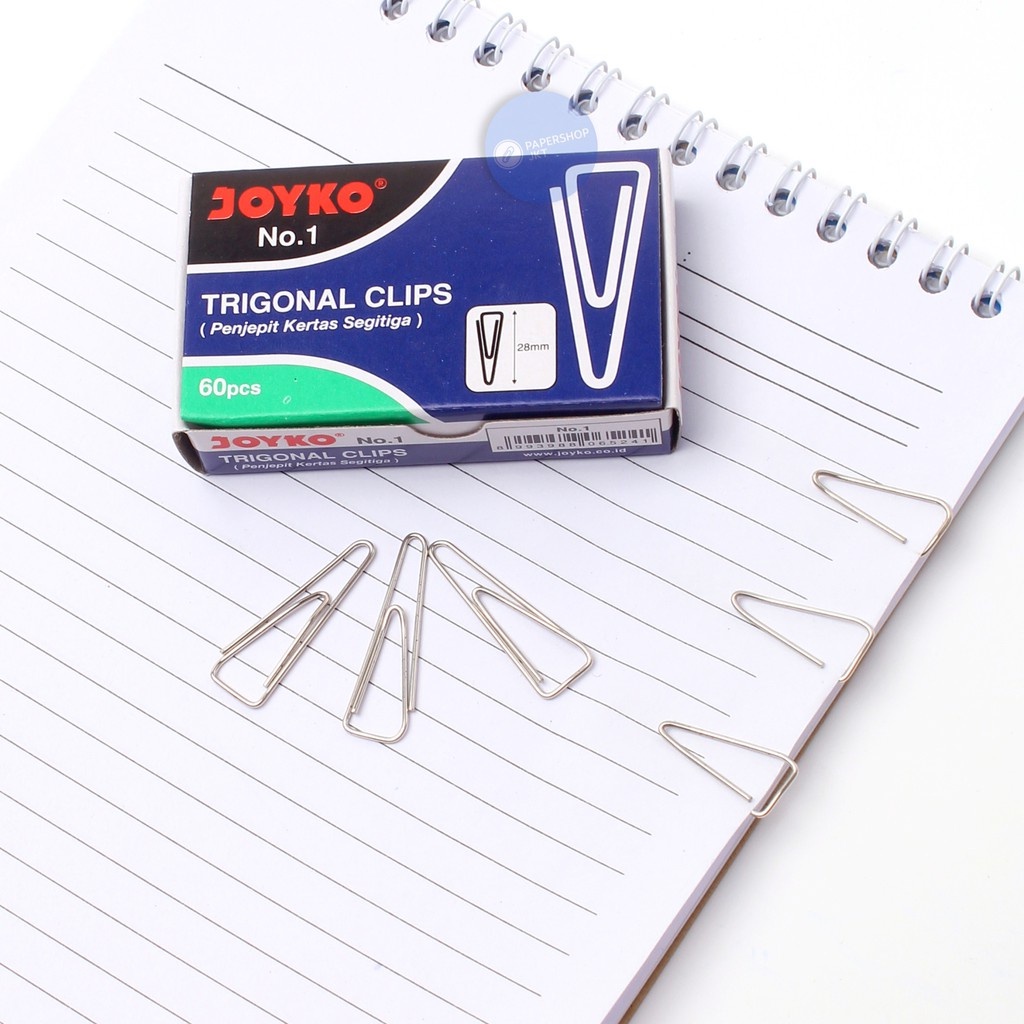 

Triagonal clips no.1 Joyko Penjepit Kertas 1 Pack isi 10 Box