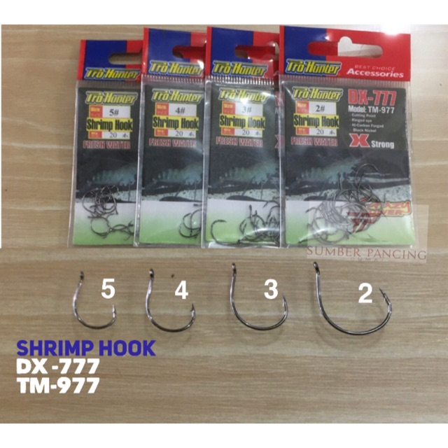 Kail Udang/ mata Pancing Udang /PRO HUNTER SHRIMP HOOK TM 977