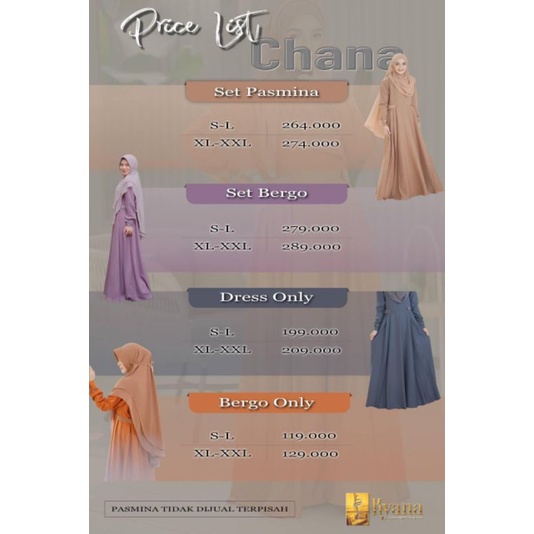 CHANA BY KYANA HIJAB Versi BERGO