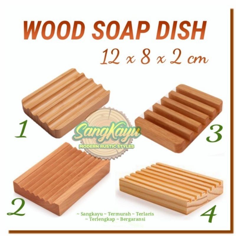 Wood soap dish kayu tatakan sabun wadah sabun kayu Tempat sabun 003