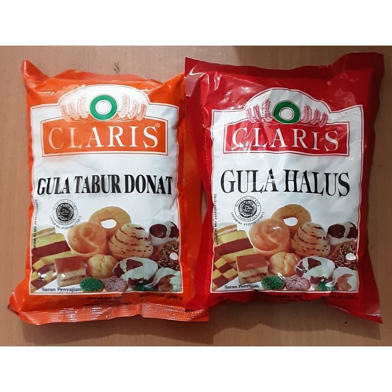 

GULA CLARIS HALUS / GULA TABUR DONAT 250GRAM