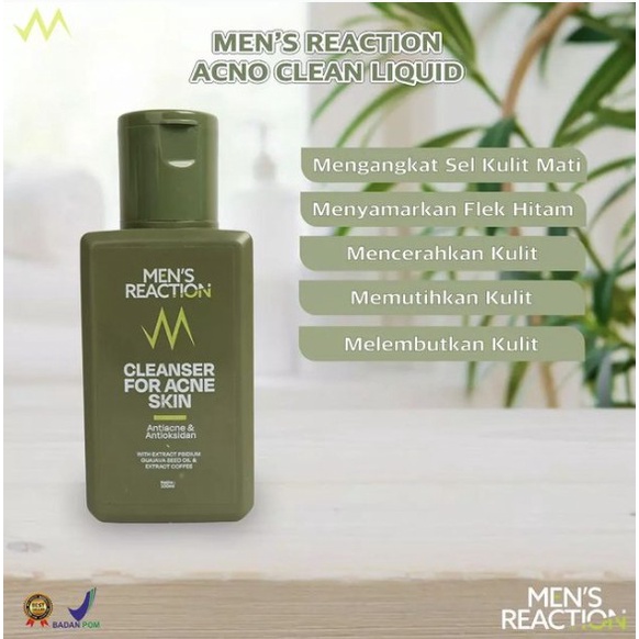 Mens Reaction - Sabun Muka Pria Penghilang Jerawat & Bekas Jerawat