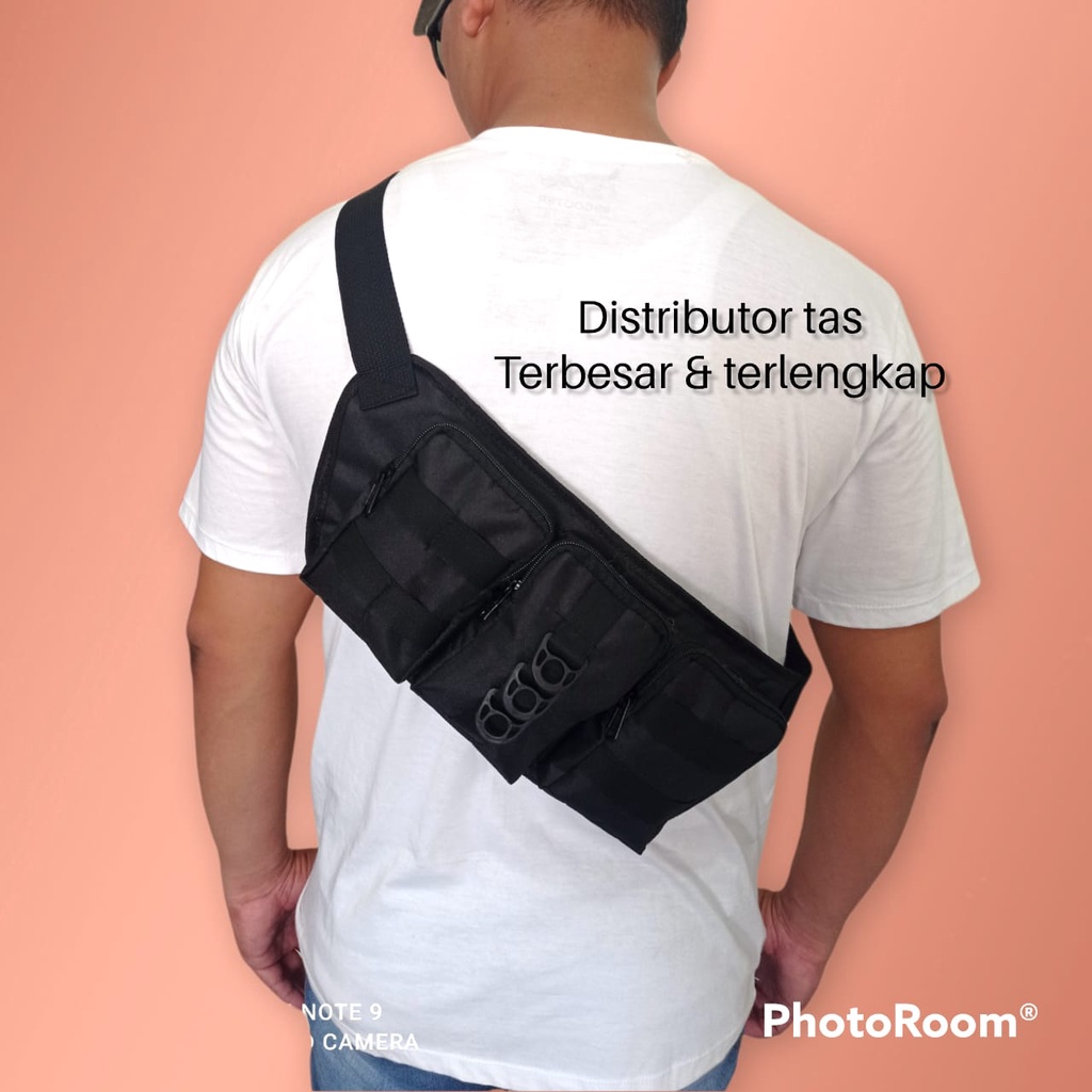 TAS TACTICAL WAISTBAG SAKU 3 CAMUFLAGE DADA-TAS PINGGANG-TAS DADA-TAS GUNUNG-TAS DOMPET