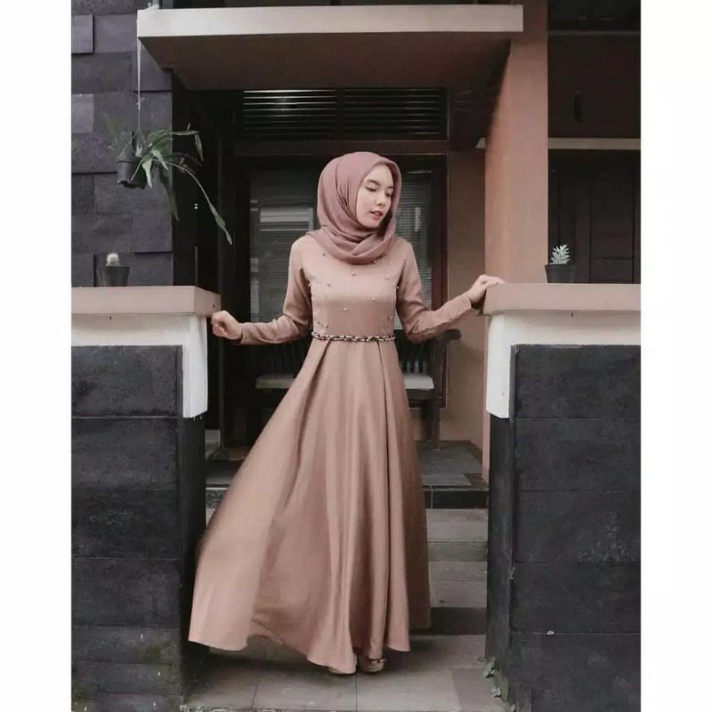 Dress Kondangan Gamis Kondangan Naswa Dress BRIDESMAID ENGAGEMENT WISUDA OUTFIT LEBARAN
