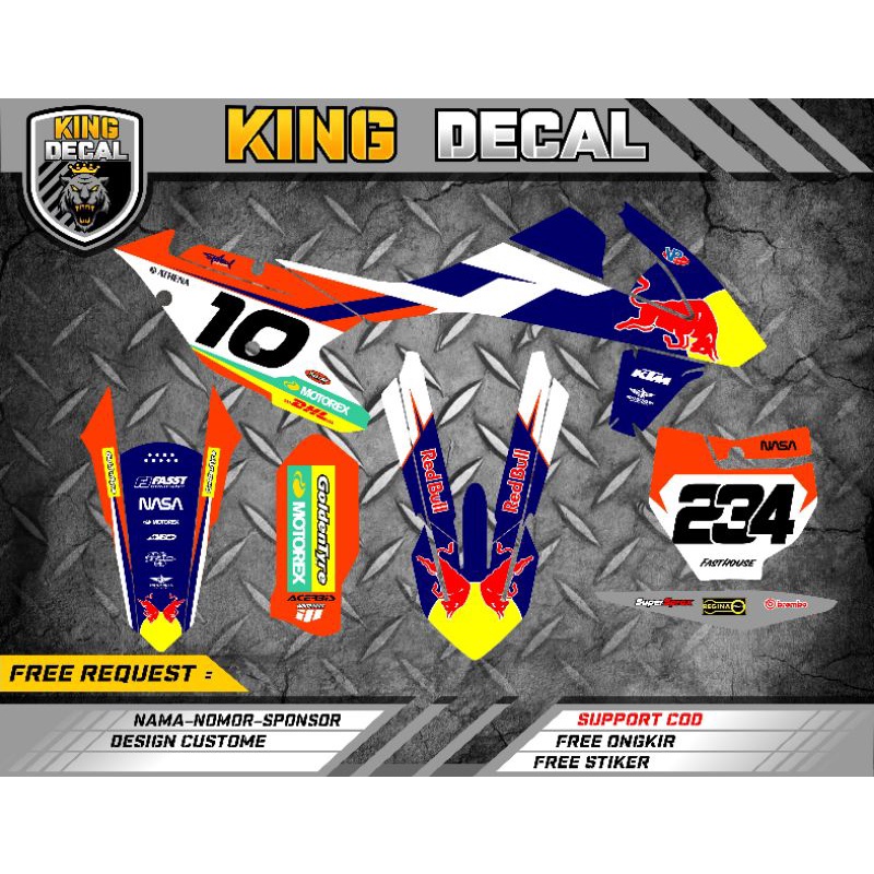 DECAL KTM 250 2017 DECAL STIKER KTM 250 2017 DECAL STICKER KTM 250 FULL BODY CUSTOME