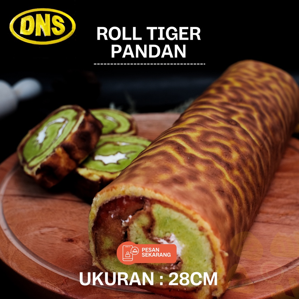 

Tiger Roll Cake Pandan / Bolu Gulung Tiger Pandan / Kue Arisan Lebaran dan Natal