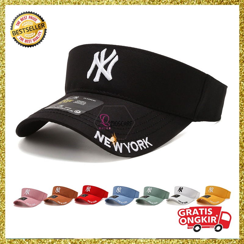 Topi Senam Wanita Korea Cap Zumba Pantai Visor NY Newyork Fashion Style Korea Anti UV SPAA