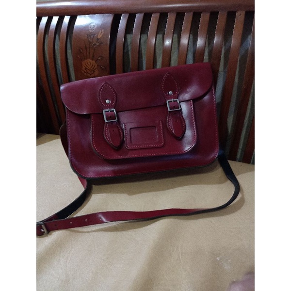 Tas sling the leather satchel original second kulit asli