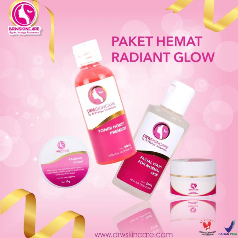 PAKET HEMAT RADIANT GLOWING PAKET GLOWING PAKET PENCERAH CREAM GLOWING TERMURAH TERLARIS COD ORIGINA