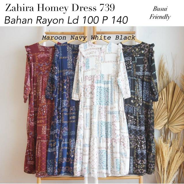 GAMIS RAYON - ZAHIRA HOMEY DRESS -GAMIS KAKTUS -  GAMIS BANGKOK -  IMPORT PREMIUM
