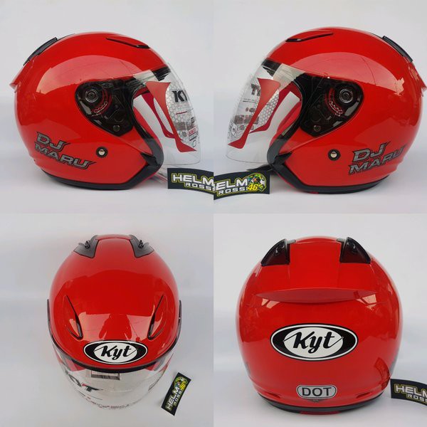 KYT DJ MARU MERAH SOLID FERRARI ORIGINAL KYT