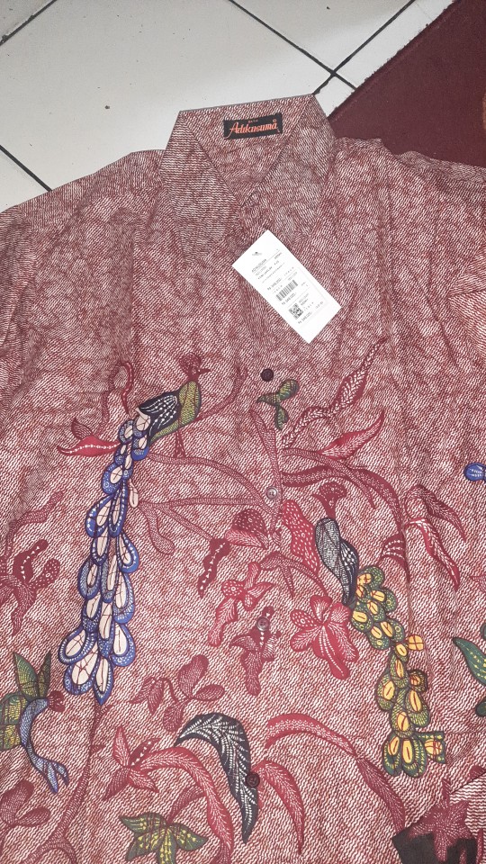 Adikusuma - Kemeja Batik Pria Cendrawasih 2 - Merah