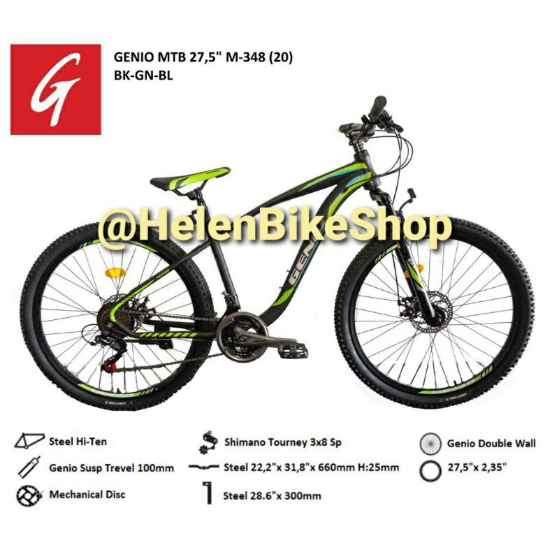 [EKA JAAYA SEPEDA] Sepeda Gunung mtb 27,5 inch genio m347