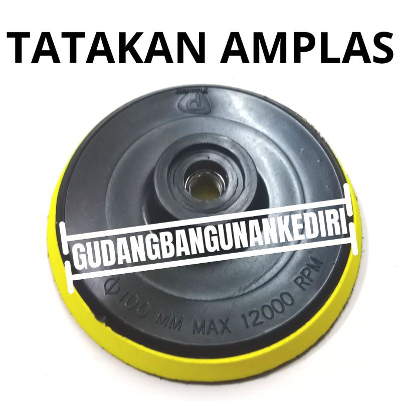 Tatakan amplas velcro 4&quot; rubber pad / pad dudukan perekat amplas 4&quot; / tatakan amplas bulat