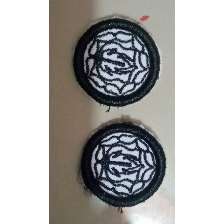 badge satpam monogram  nimbul 3 dimensi