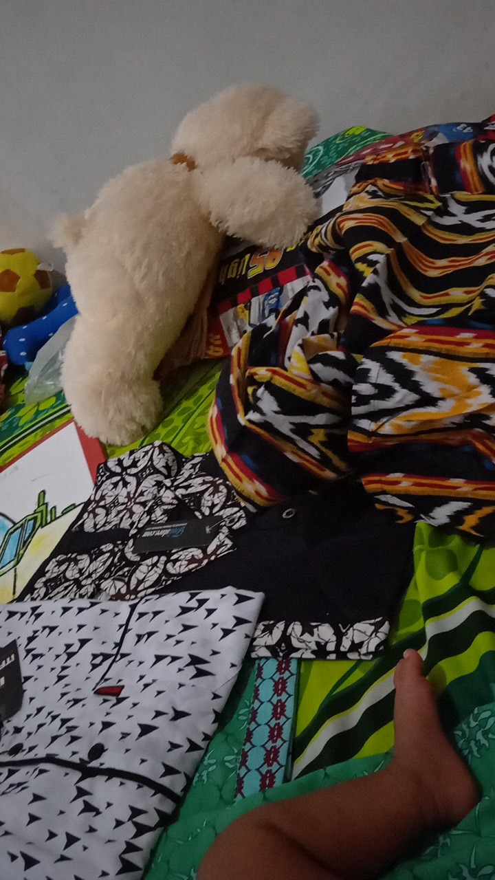 Trolis Anak Sd Sma Remaja Dewasa Grosir Batik Wanita Cewek Hijau Atasan Lengan Pendek 7/8 Blgr