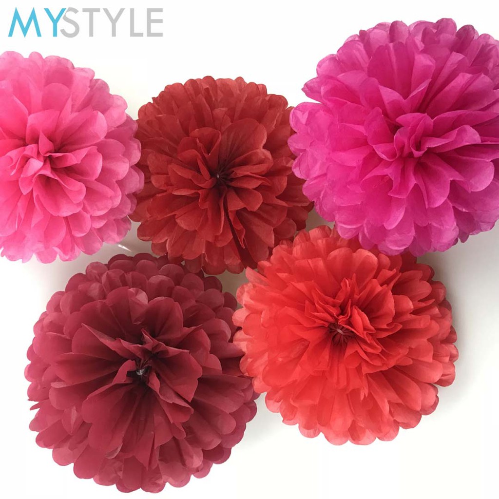 

POMPOM KERTAS BUNGA 30 CM/POMPOM PESTA/POMPOM WARNA WARNI