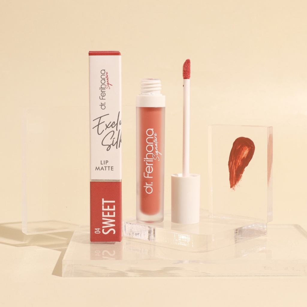 Exclusive Silky Lip Matte DR. FERIHANA COSMETICS &amp; SKINCARE Merupakan Pewarna Bibir dengan Warna Ringan Natural Kalem dilengkapi dengan Bahan Alam yang Menjaga Kesehatan Bibir