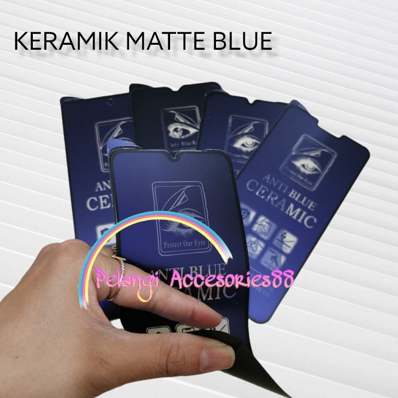 ANTIGORES XIAOMI POCO F3 / POCO F4 GT MATTE BLUE KERAMIK ANTI GORES ANTI RADIASI ANTI BLUE