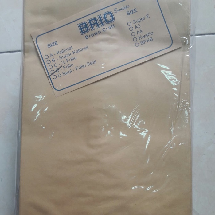 

Amplop Coklat Folio Brio