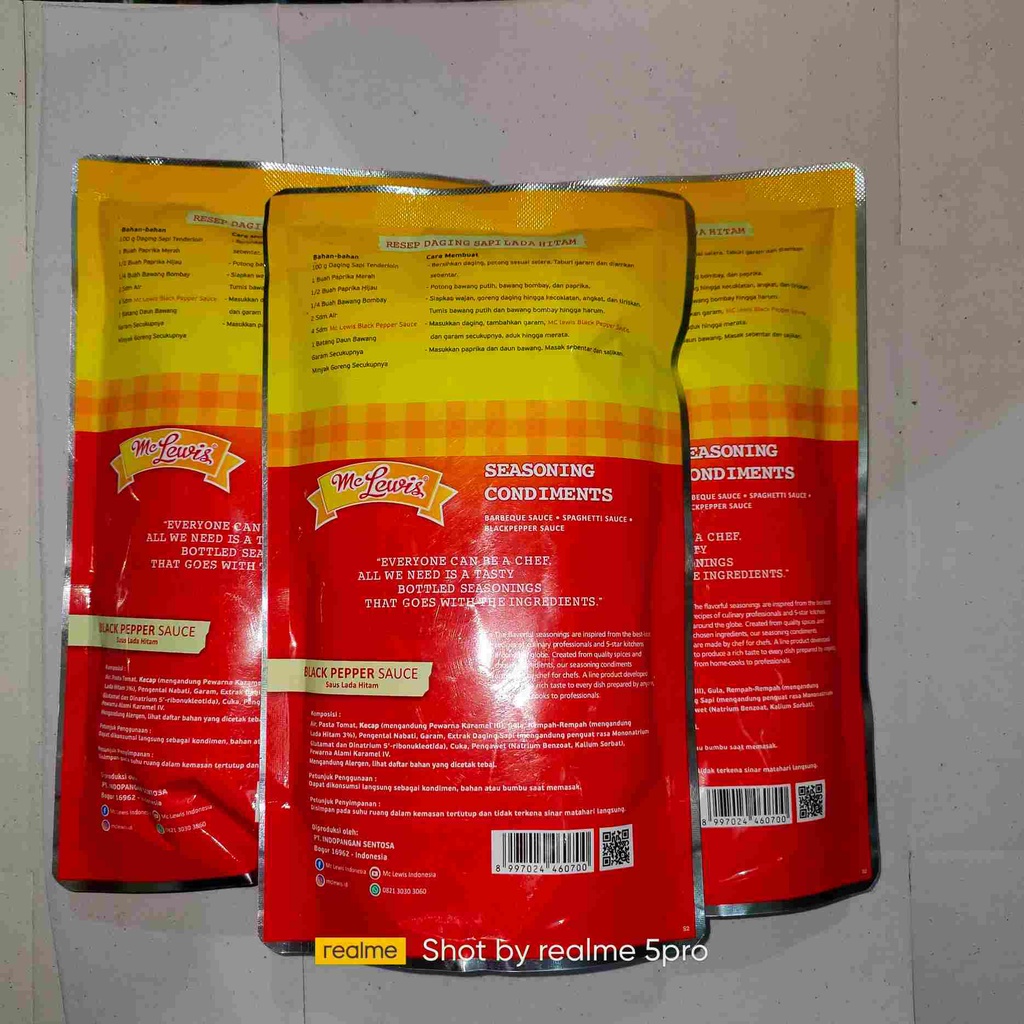 Saos Black Pepper Mc.Lewis 310gr(Saus Lada Hitam)