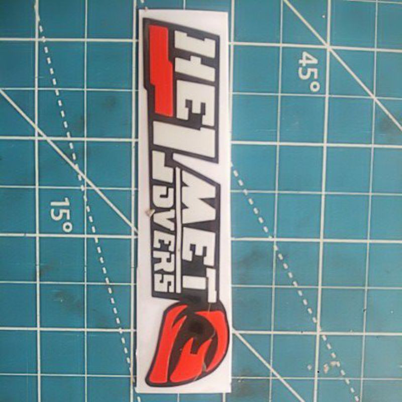 stiker cutting HELMET dver (A6)