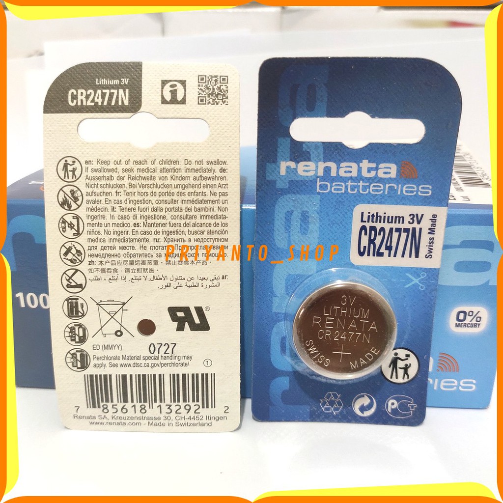 RENATA CR-2477N CR 2477 3V LITHIUM BATTERY BATERE BATREI RENATA CR 2477 ORIGINAL 3 VOLT