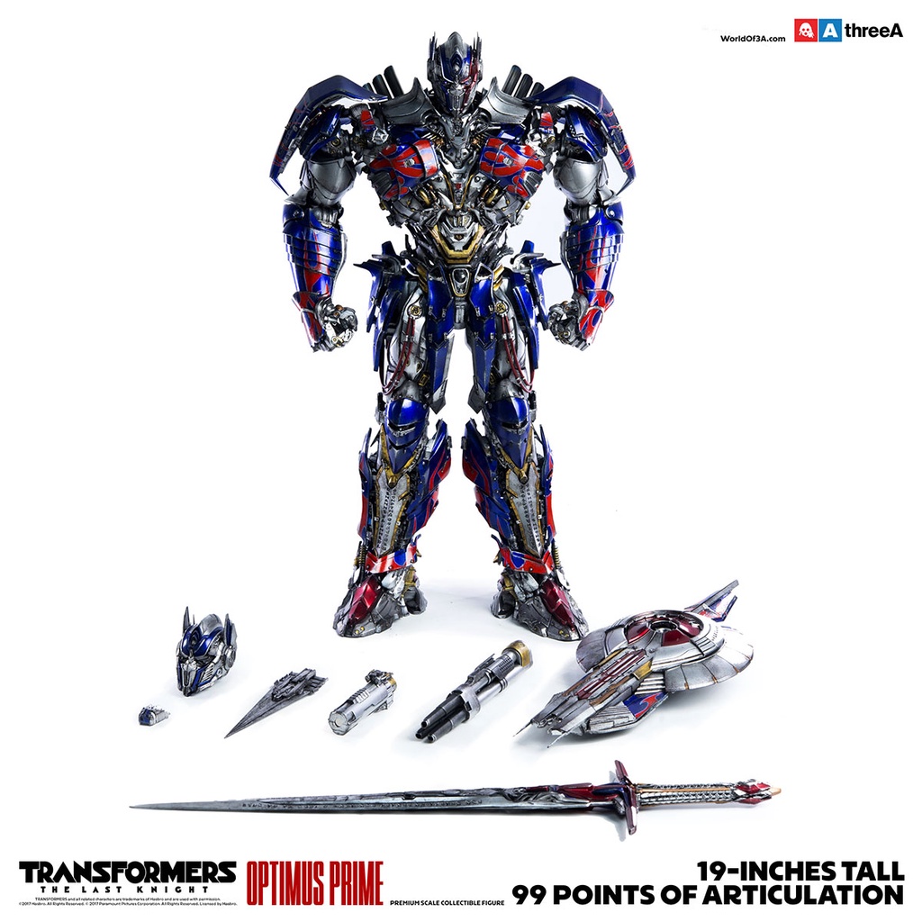 Threezero Transformers The Last Knight Optimus Prime Premium Scale Three Zero Action Figure READY STOCK