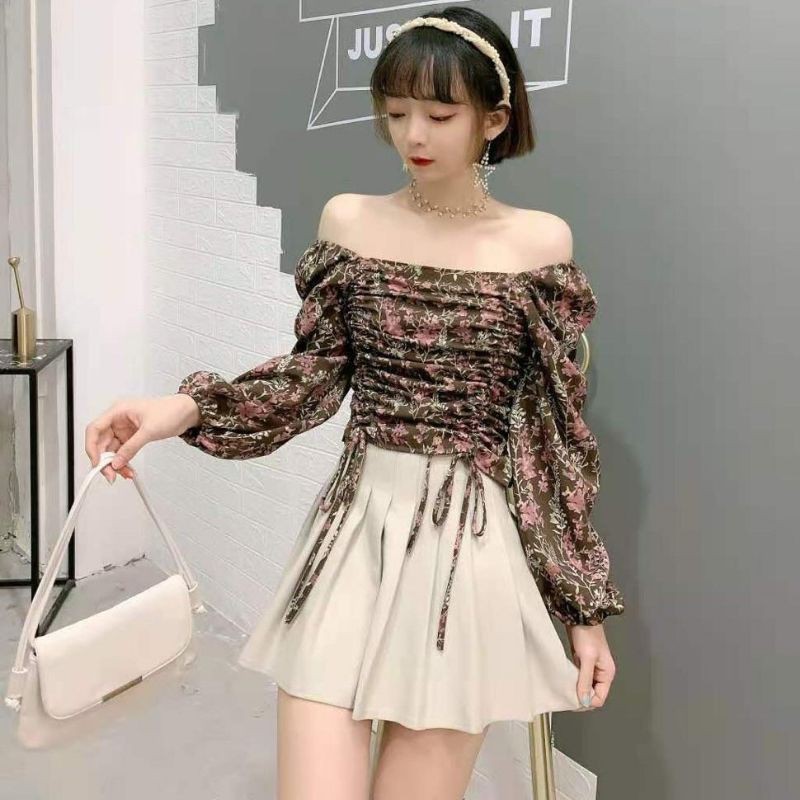 Baju sabrina wanita lengan panjang