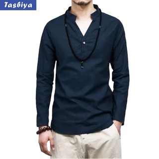 Baju Koko Pria Lengan Panjang Tasbiya Muslim Slim Fit Baju Koko Pria Lengan Panjang Tasbiya Muslim Slim Fit