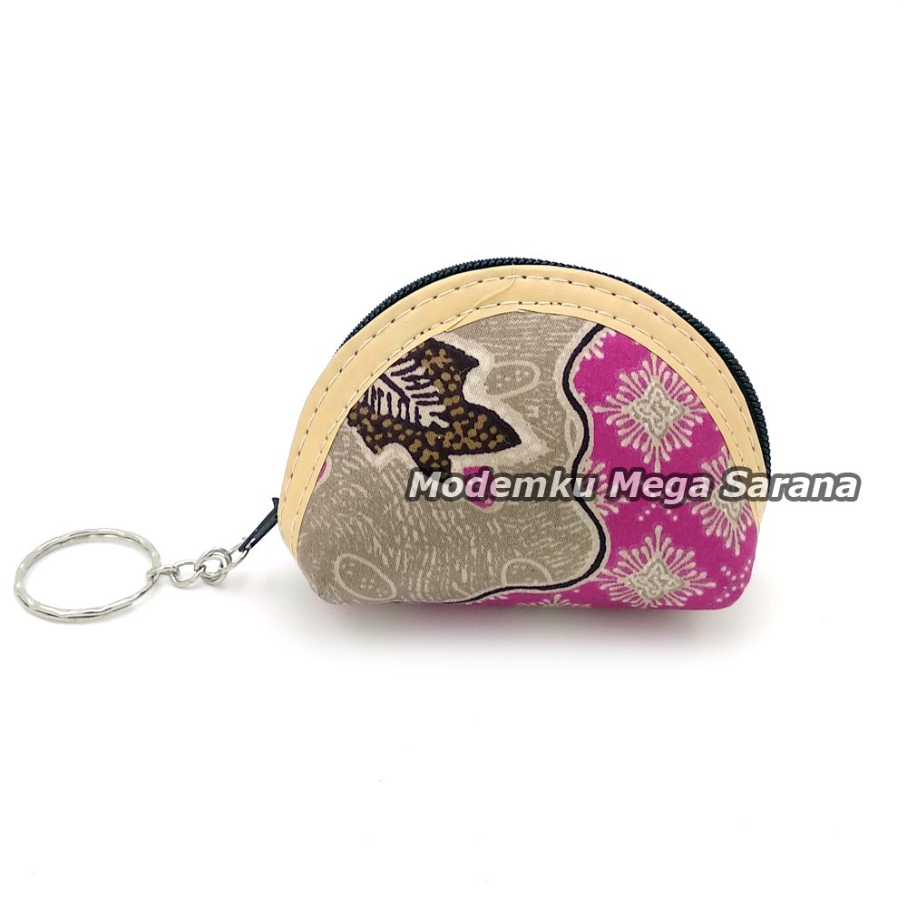 Souvenir Gantungan Kunci Dompet Batik Oval