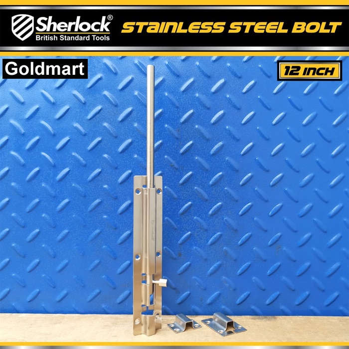 Grendel Slot Kunci Pintu Sherlock Stainless Steel 12 Inch