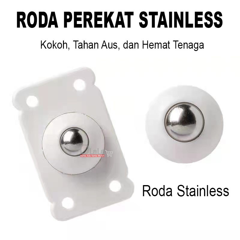 RODA TEMPEL STAINLESS UNTUK FURNITURE 360° (4pcs) OLL-1157