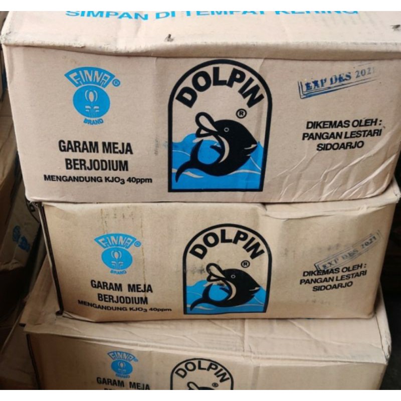 Garam Dolpin 1kg / 500gr / 250gr per DUS 12kg GROSIR Gojek Only