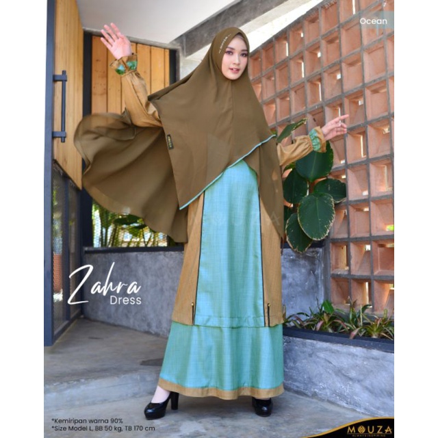 Mouza - Gamis Zahra Dress Muslim by Mouza / Gamis Dress Syar'i syari Terbaru / Gamis Busui
