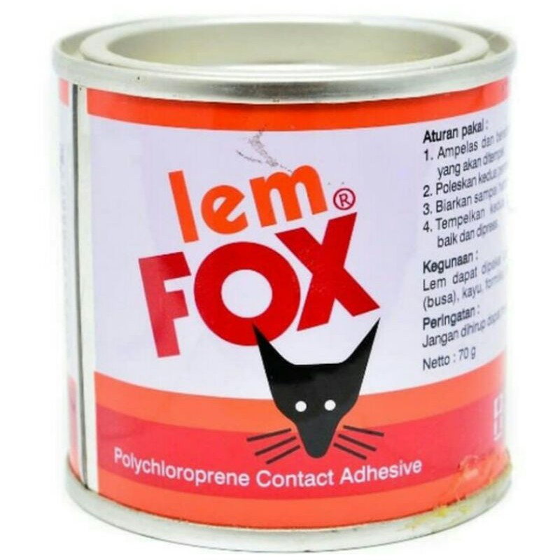 

Lem Fox Kuning 70Gram Lem Kayu Karpet Sendal Karet HPL Sandal Polycloropene Contact Adhesive Glue 70 Lem Sandal Lem Fox 70 gram Lem Fox 70gr Lem Fox Kecil Lem Fox Mini Lem Kuning